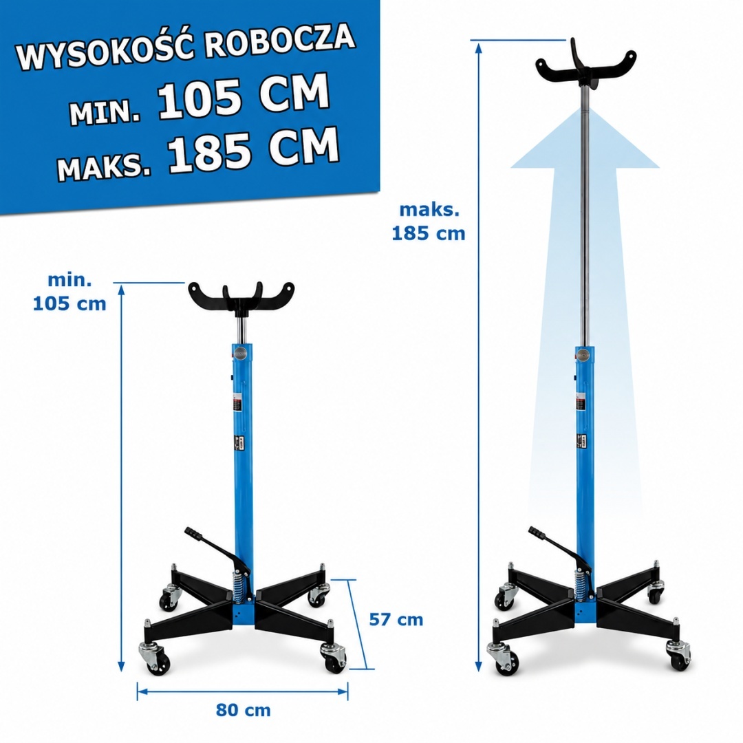 Mobilní dílenský zvedák hydraulický stabilní pro převodovky M19544
